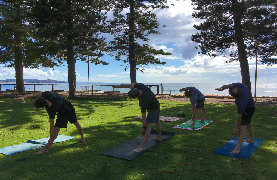 Collaroy beach yoga class - Men health